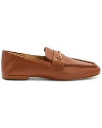 Michael Kors - Schoenen ,Bruin ,Bruin Leren Platte Schoenen - Lyst