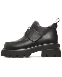 CESARE GASPARI - Mutige Doppel-Schnalle Lederloafer Geirr - Lyst
