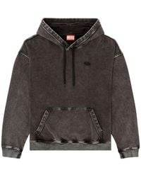 DIESEL - Hoodies & Sweatvesten ,Zwart ,Katoen S-Boxt-Hood-Den - Lyst