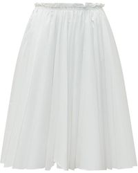 Ami Paris - Rokken ,Wit ,Wol Midi Corolla Rok - Lyst