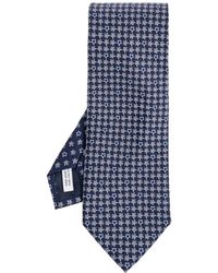 Ferragamo - Accessoires ,Blauw ,Leer Chloe Zijden Stropdas - Lyst