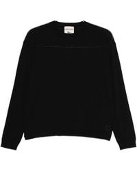 Semicouture - Zwarte Wol Crew-Neck Sweater - Lyst