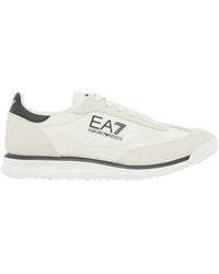 EA7 - Eclipse Leder-Sneaker Mit Wildleder-Einsätzen - Lyst
