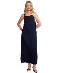 Kocca - Kleedjes ,Blauw ,Wijdvallende Jurk Op Volledige Lengte - Lyst