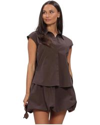 Ydence - Overhemden ,Bruin ,Katoen Blouse Sabrina - Lyst