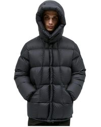 Moncler - Daunenjacke mit kapuze und mattem finish - Lyst