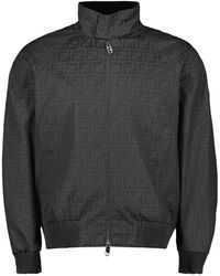Fendi - Taupe Nylon Jas Herfst-Winter Collectie - Lyst