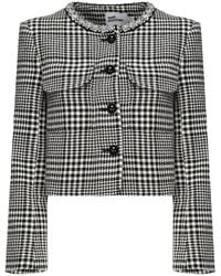 Self-Portrait - Jacket With Houndstooth Pattern - Lyst