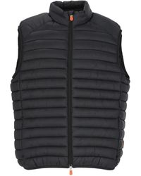 Save The Duck - Zwarte Gewatteerde Vest Voor Mannen - Lyst