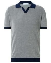 Gran Sasso - Truien & Vesten ,Blauw ,Katoen V-Hals Truien - Lyst