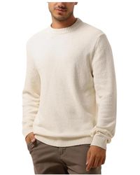 SELECTED - Beiger Strick-Crew-Neck-Pullover - Lyst