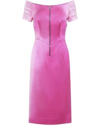 Prada - Kleedjes ,Roze ,Midi Jurk - Lyst