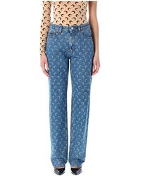Marine Serre - Straight Jeans - Lyst