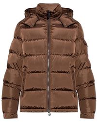 Moncler - Jassen ,Bruin ,Leer Maya Down Jacket - Lyst