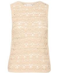 Ichi - Eleganter Strick Sandshell Pullover - Lyst