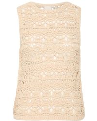 Ichi - Sleeveless Tops - Lyst