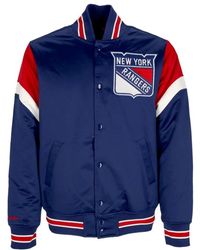 Mitchell & Ness - Jassen ,Blauw ,Polyester Nhl Bomberjack New York Rangers - Lyst