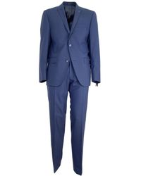 Roy Robson - Kostuums ,Blauw ,Wol Blauw Wollen Herenpak - Lyst