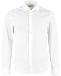 THE (Alphabet) - Stretch Katoenen Shirt Met Ronde Zoom - Lyst