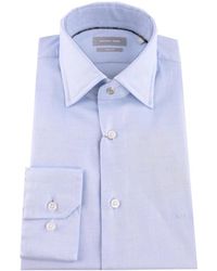 Michael Kors - Overhemden ,Blauw ,Katoen Slim Fit Katoenen Overhemd - Lyst
