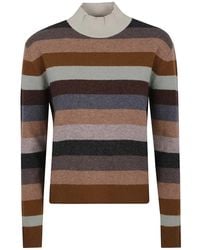 Tory Burch - Striped Wool-Cashmere Blend Sweater - Lyst