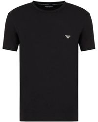 Emporio Armani - T-shirt a manica corta con logo a contrasto - Lyst