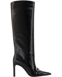 Coperni - Schwarze Leder Slip-On Stiefel Mit Spitzer Kappe - Lyst