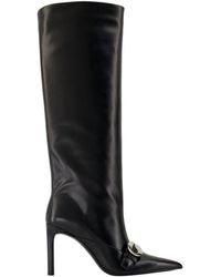 Coperni - Schoenen ,Zwart ,Leer Zwarte Leren Puntige Slip-On Laarzen - Lyst