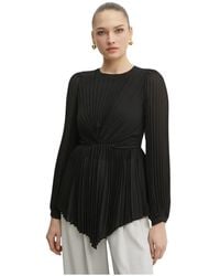 Twinset - Georgette Blouse Met Plooien - Lyst