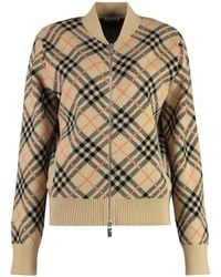 Burberry - Cashmere zip cardigan mit taschen - Lyst