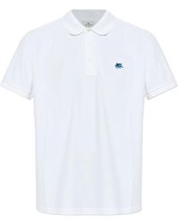 Etro - Polo Shirt Van Katoenen Piqué Met Pegaso-Borduurwerk - Lyst