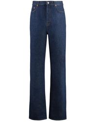 Gucci - Stijlvolle Wide-Leg Jeans Met Zichtbare Stiksels - Lyst