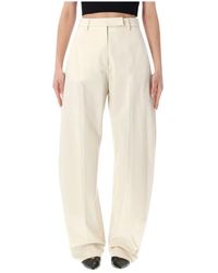 Thelatest - Broeken ,Wit ,Leer Dina Pant - Lyst