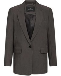 Bruuns Bazaar - Jassen ,Grijs ,Wol Cindy Sus Frida Blazer - Lyst