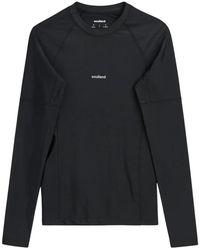 Soulland - Fitness ,Zwart ,Oranje Zwart Swim Top Raglan Mouwen - Lyst