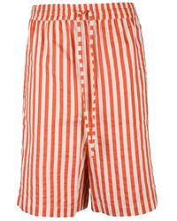 Alysi - Korte Broeken ,Oranje ,Katoen Long Shorts - Lyst