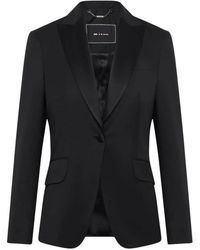 Kiton - Jassen ,Zwart ,Wol Zijden Revers Wollen Smokingjas - Lyst