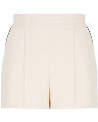 Elisabetta Franchi - Ivory Shorts Mit Taschen Und Reißverschluss - Lyst