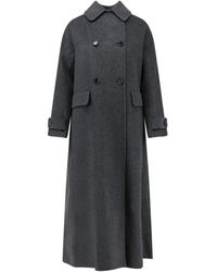 Aspesi - Jassen ,Zwart ,Wol Double-Breasted Jas - Lyst