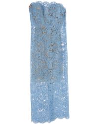 Ermanno Scervino - Blaues besticktes spitzenkleid,maxi dresses - Lyst