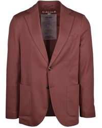 Circolo 1901 - Kostuums ,Bruin ,Katoen Blazer Stondato - Lyst