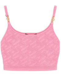 Versace - Tops > Sleeveless Tops - Lyst