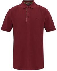 Etro - Tops ,Rood ,Katoen Polo Shirt Met Geborduurd Logo - Lyst