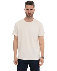 Fay - T-Shirt Met Korte Mouwen En Ronde Hals - Lyst