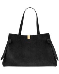 Yuzefi - Schwarze Wildleder Gyoza Tote Tasche - Lyst