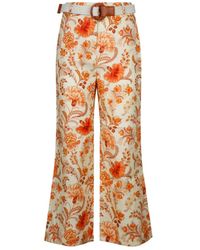 Zimmermann - Junie Broek Met Bloemenprint - Lyst