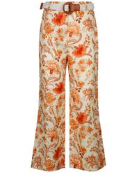 Zimmermann - Junie Broek Met Bloemenprint - Lyst