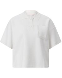 Liu Jo - Oversized Poloshirt Mit Perlen - Lyst