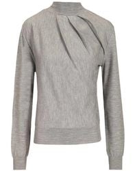 Givenchy - Gedrapeerde Trui Van Wol - Lyst