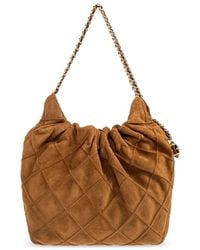 Tory Burch - Tassen ,Bruin ,Leer Mini Fleming Soft Suede Hobo Tas - Lyst